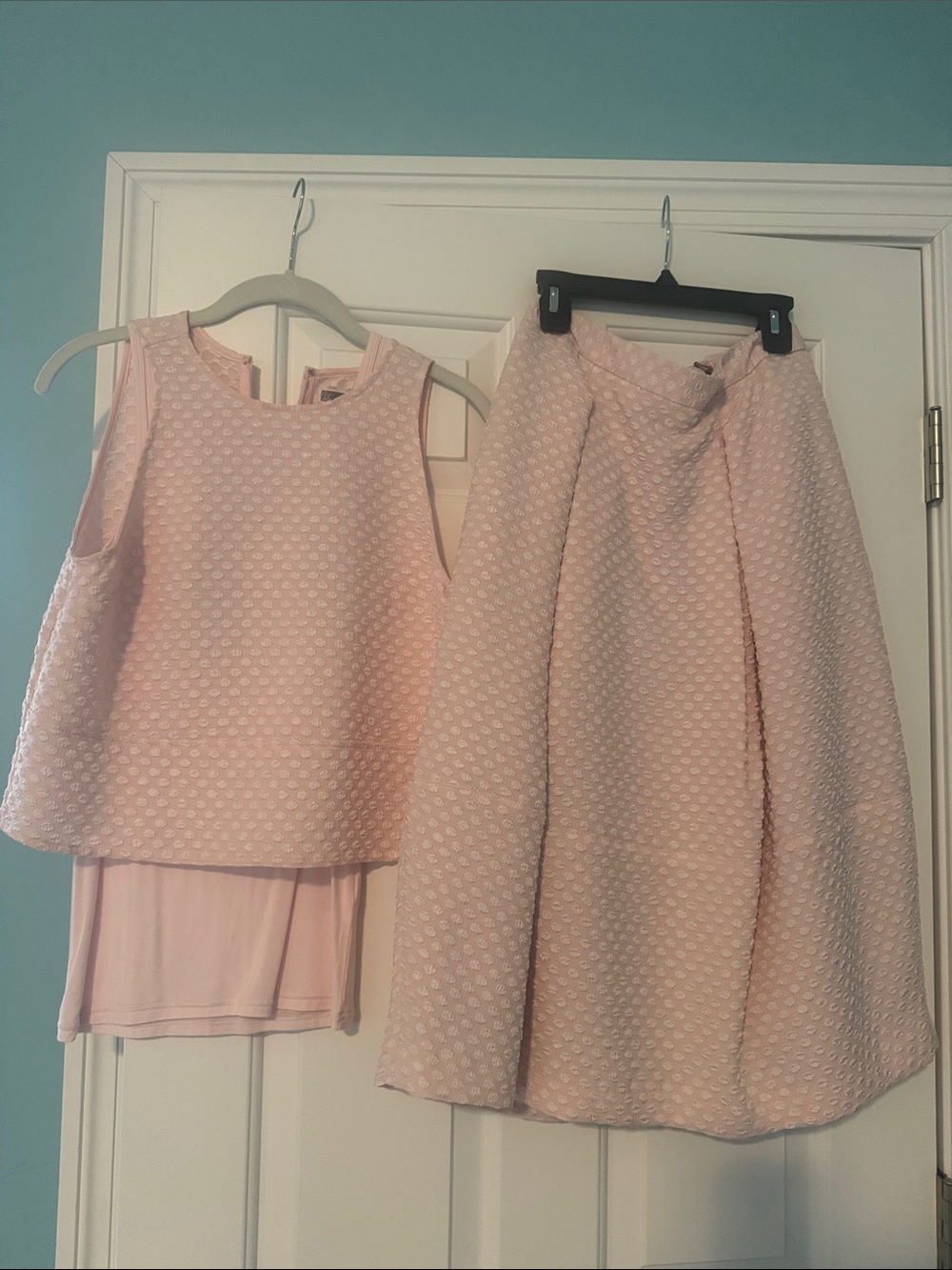 Chelsea28 Baby Pink Skirt and Top Set